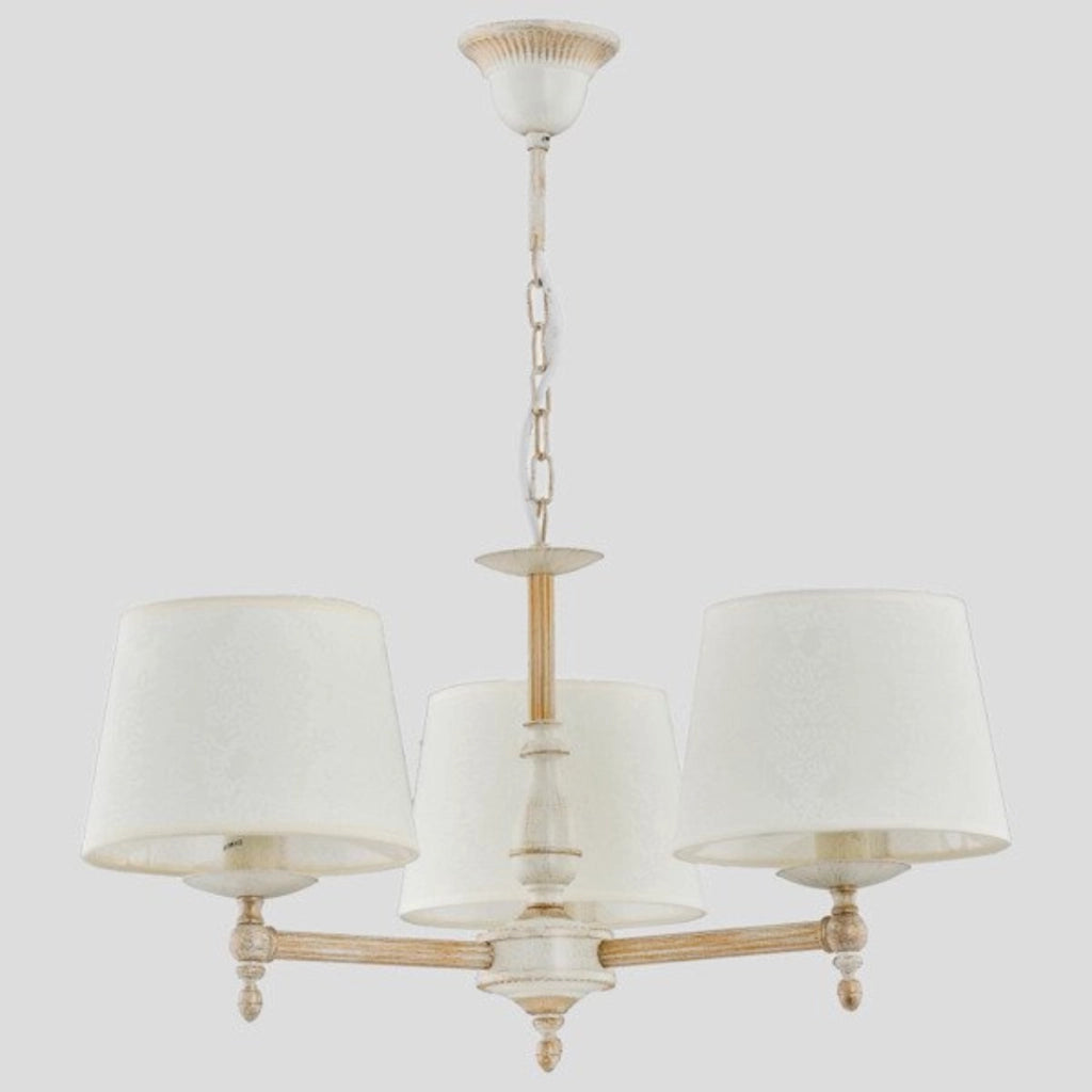 Lampadario sospensione classico Roksana Alfa 3xE14 Ø55 bianco