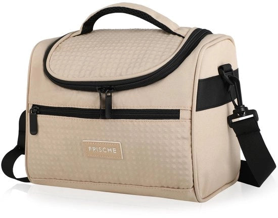 Tas da coperta portatile 8,5L con chiusura a raccordo - sacchetto per picnic, viaggio, scuola, lavoro (kaki)