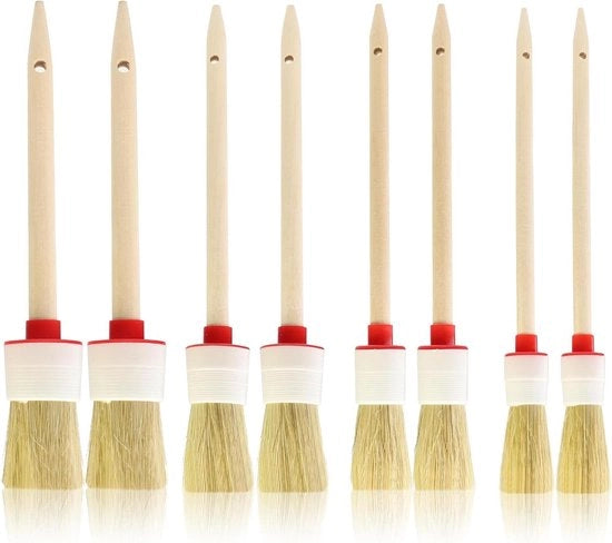 Set di 8 pennelli per stencil in acrilico e olio