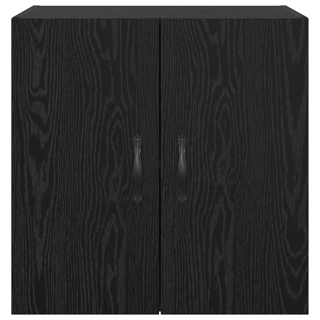 Mobiletto a muro rettangolare moderno pratico contenitore 60 x 31 x 60 cm legno composito nero 02_0052493