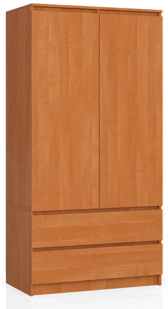 Armadio AKORD S90 Ontano 90 cm 2 ante 2 cassetti 90x51x180 cm