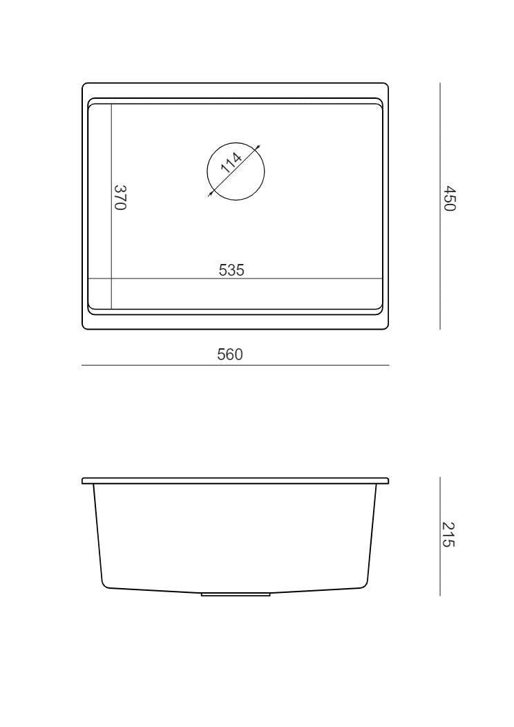 Lavello In Granito Logan 100 Grey Metallic Acciaio