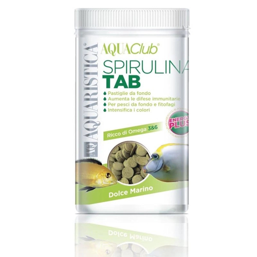 Aquaristica SpirulinaTab - pastiglie affondanti a base vegetale per tutti i pesci da fondo marini e d'acqua dolce Formato: 1300 ml