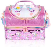 Tas a Isolamento Duplice per Bambini Cooler con Cinturino Regolabile Grande Tote per Ragazzi, Ragazze, Uomini, Donne, con Unicorno