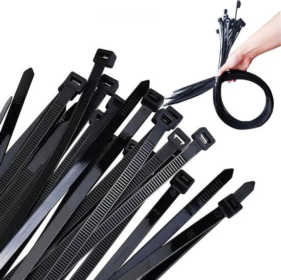 Cinture per cavi 600 mm x 9 mm - 100 pezzi - raccordi nylon premium - avvolgicavi multifunzionali in plastica - meccanismo di chiusura automatica - sicuro per uso casalingo, giardino, ufficio - fai da te