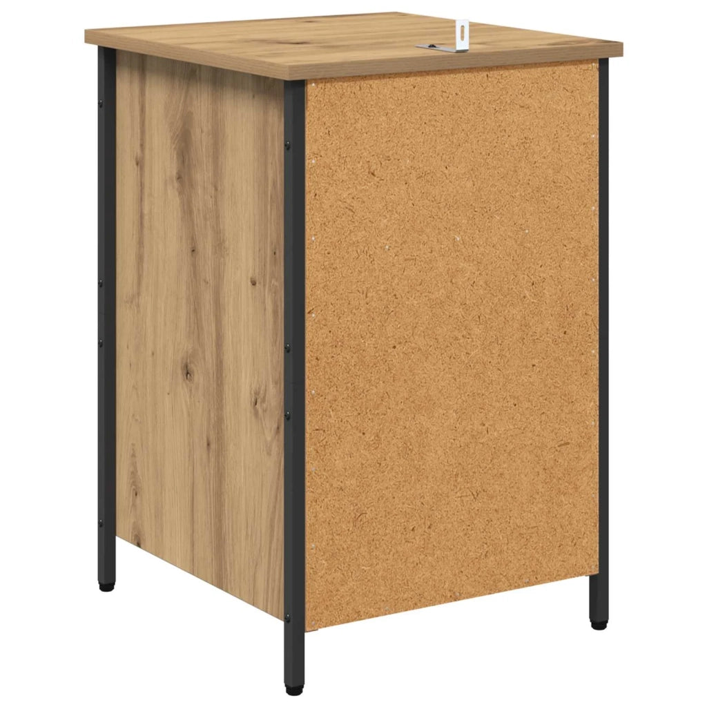 Comodino | Armadio da Notte | Mobiletto da notte Rovere artigianale 40 x 42 x 60 cm