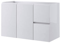 Mobile Bagno Sospeso 80 cm Lavabo e Specchio Tavassi Urano Bianco Lucido
