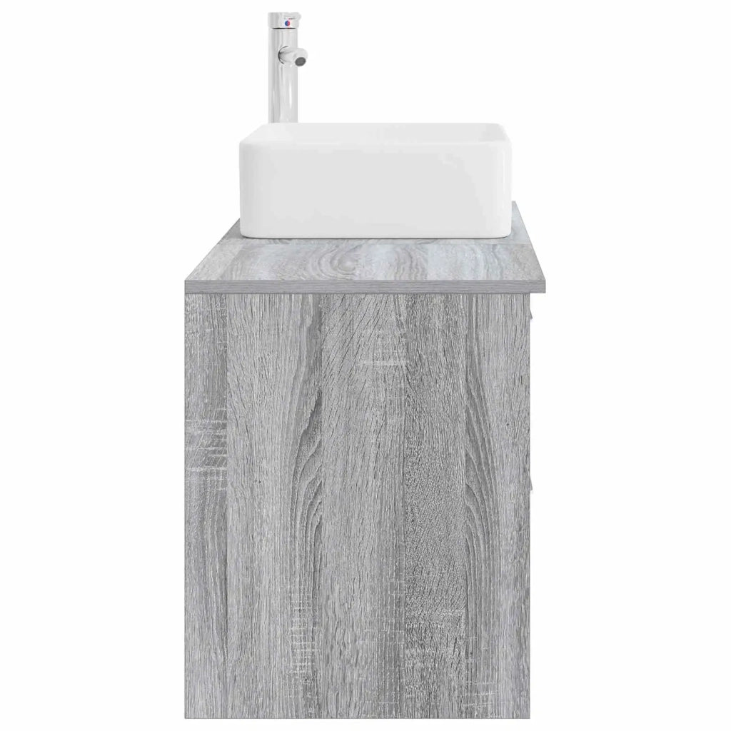 Set di mobili per il bagno 2 pz Sonoma grigio 3403885