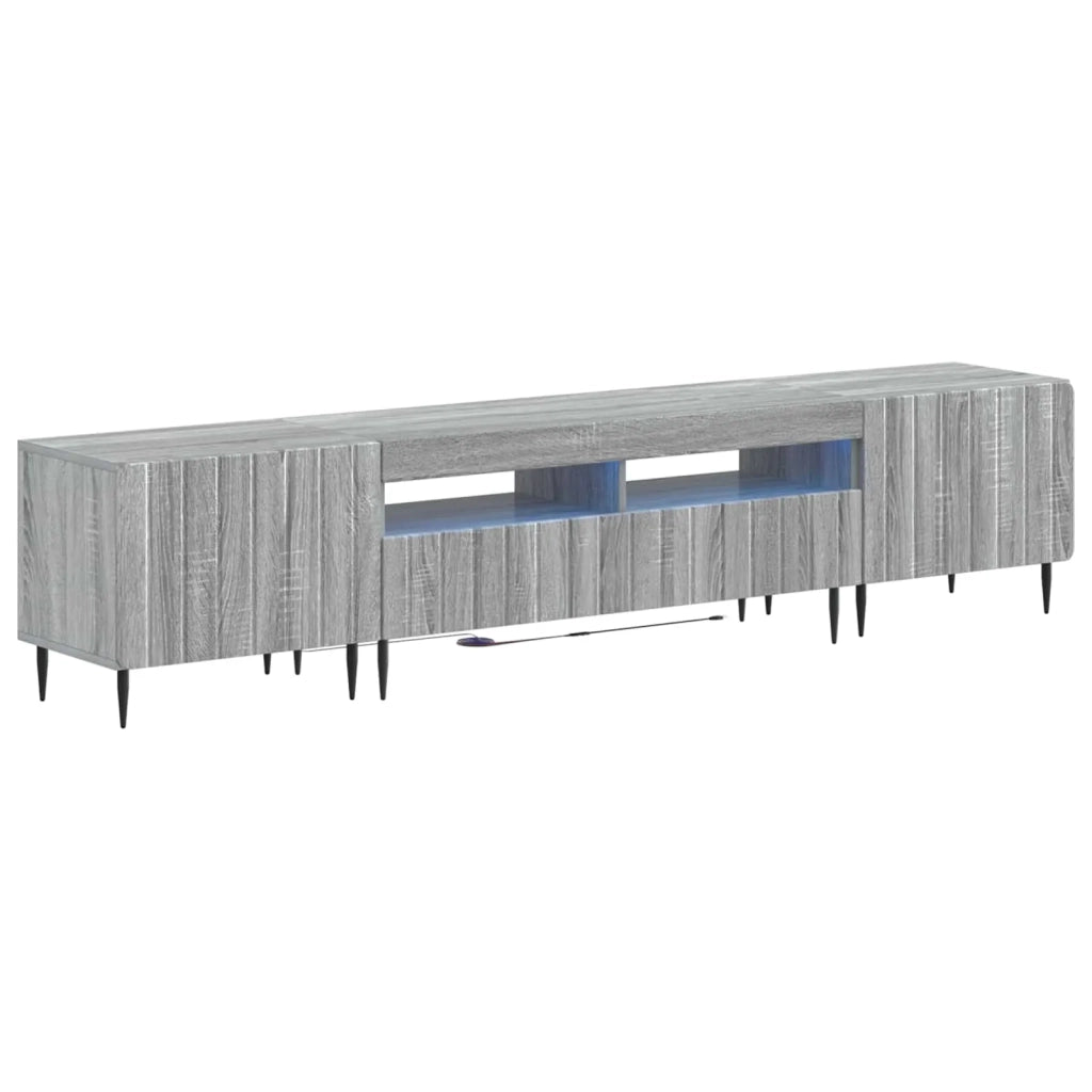 Mobile TV LED a 5 pezzi Sonoma grigio Legno ingegnerizzato 3416523