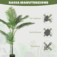 Pianta Finta Palma Areca Alta 150 cm per Interni con Vaso, Decorazione per Casa e Ufficio, Verde