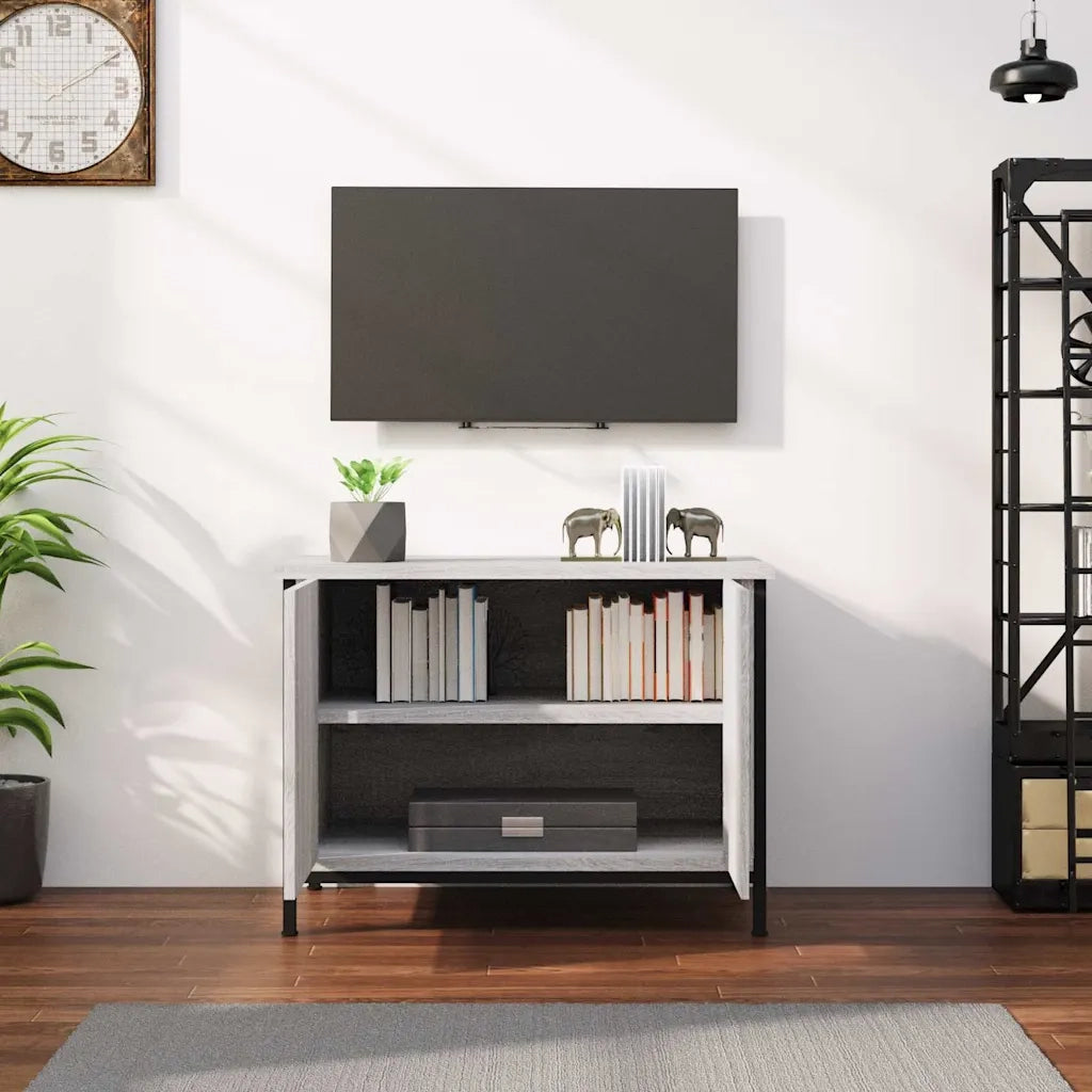 Mobile TV con Ante-Credenza per TV Grigio Sonoma 60x35x45 cm Legno Multistrato