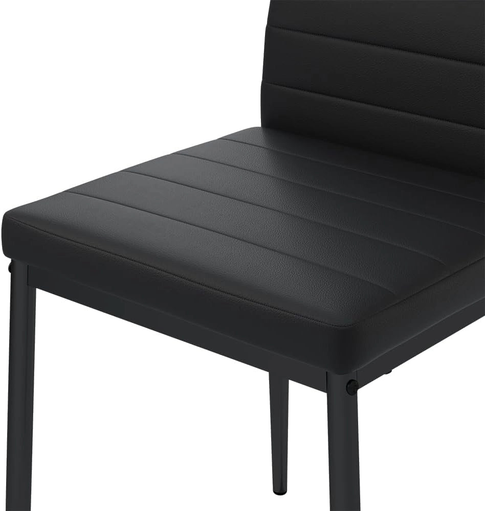 sedie Grand, Nero, 42.5 x 48 cm Set di 6, per l’utilizzo come set da pranzo in cucina o sala da pranzo