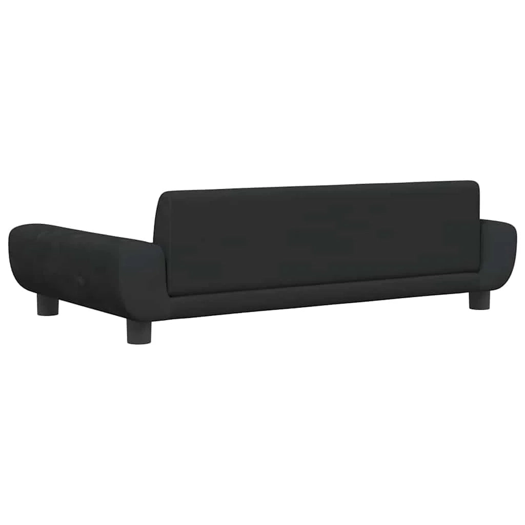 Cuccia per cani comoda 100 x 54 x 33 cm velluto nero 02_0042609
