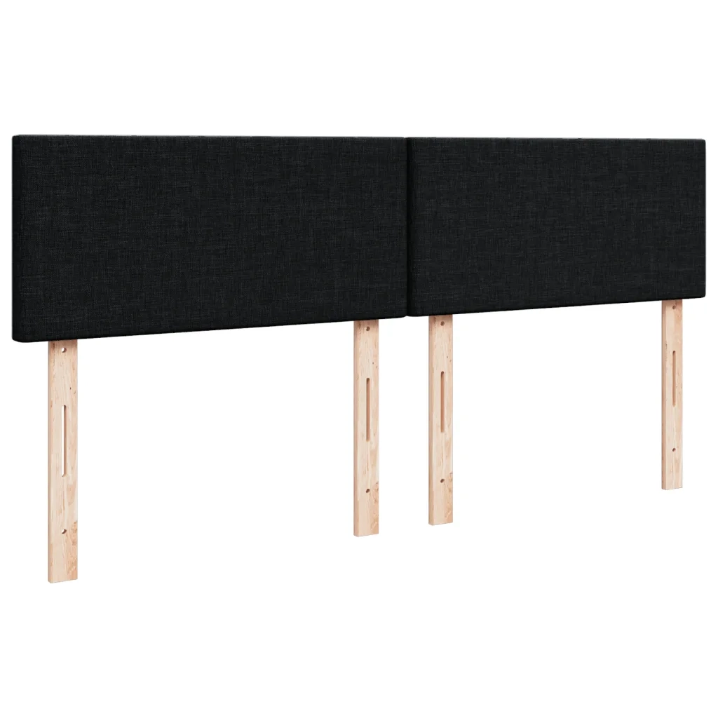 Giroletto a Molle con Materasso Nero 180x200 cm in Tessuto