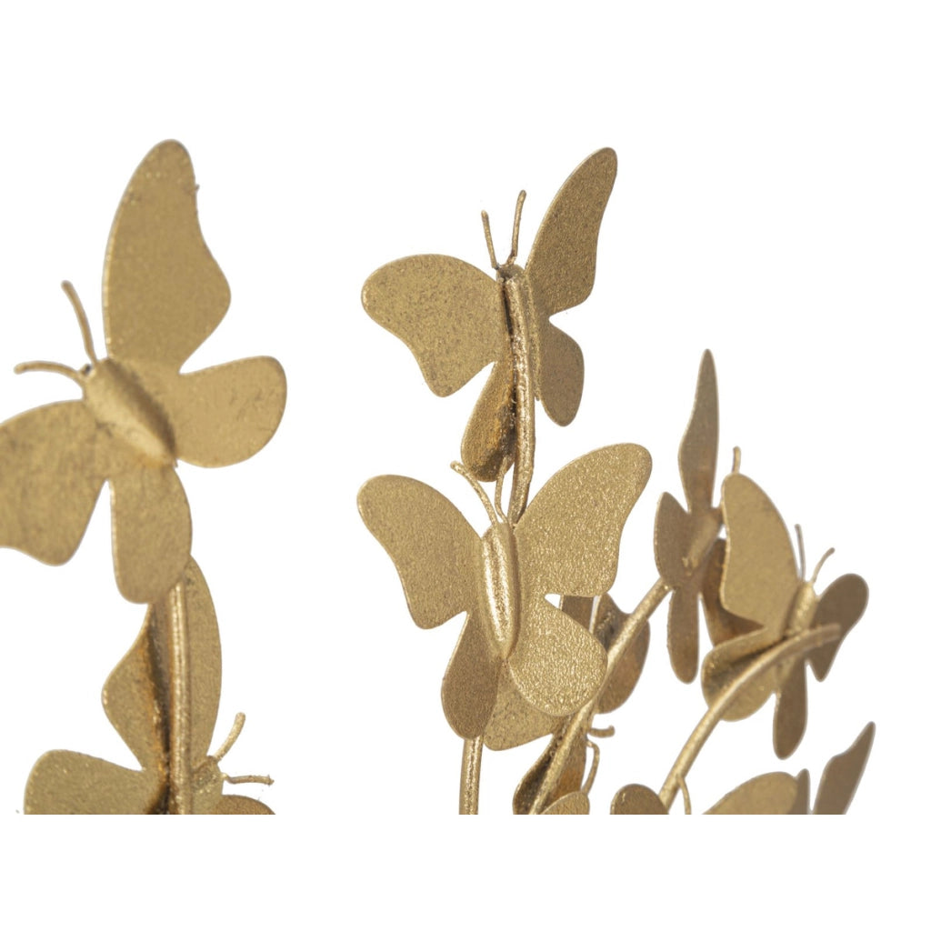 Decoro Albero della Vita Glam con farfalle in ferro dorato