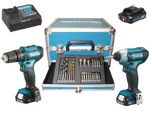 KIT TRAPANO HP333D+TRAPANO TD110D 3 BATT. LITIO 12V 2AH (CLX228SAX2)    MAKITA