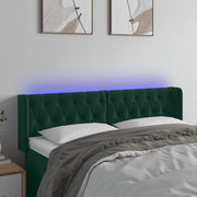 Testiera a LED Verde Scuro 147x16x78/88 cm in Velluto 3123623