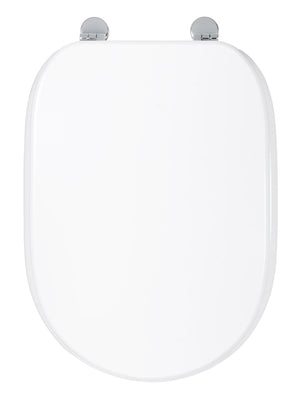 Copriwater Universale 35,1x46,3 cm in MDF Cerniere in Metallo Cromato Diana Bianco Lucido