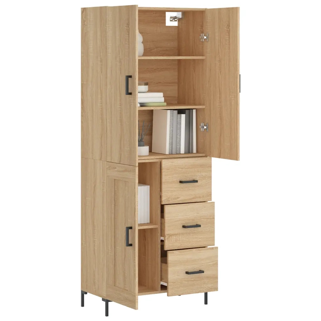 vidaXL Credenza Rovere Sonoma 69,5x34x180 cm in Legno Multistrato
