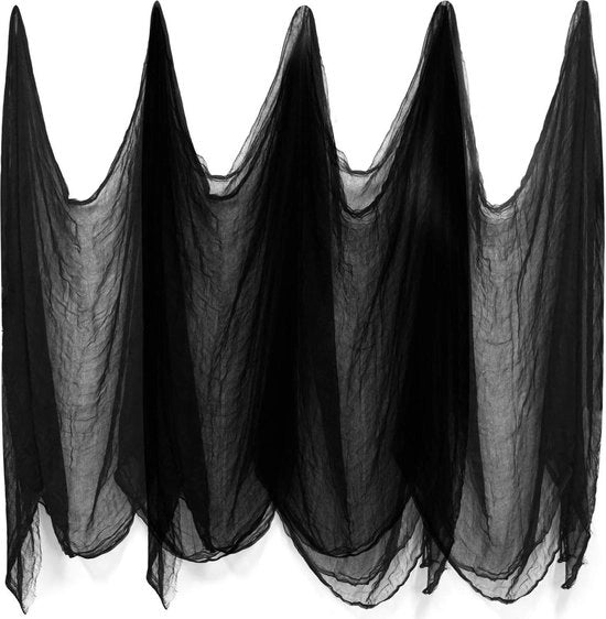 Decorazioni per Halloween - Tela da Parete Halloween Spettacolare Tela Nera Tela Spettrale Case da Incubo Feste Porte Decorative 65 Ft x 13 Ft 2 M x 4 M