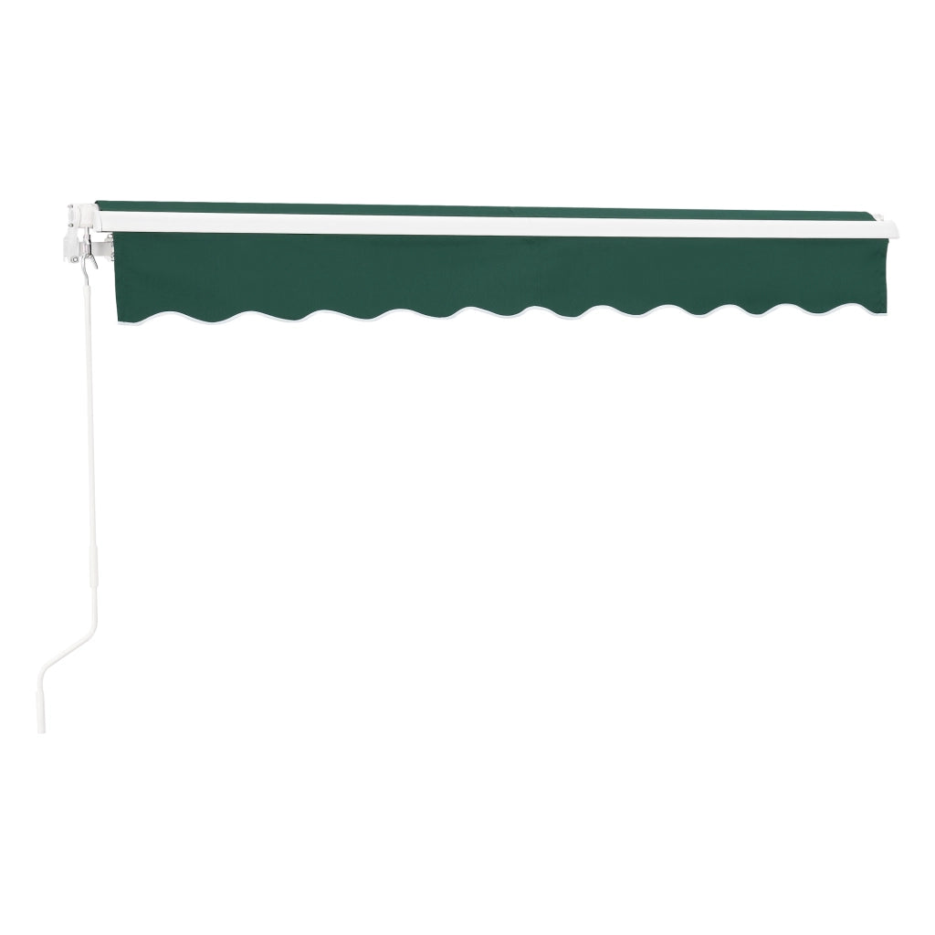 Tenda da Sole a Muro Bitonto con Bracci Estensibili e Manovella 250 x 200 cm (LxP) Verde Scuro [en.casa]