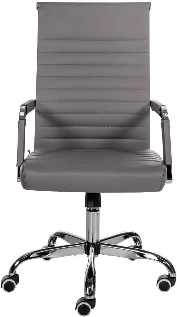 Sedia Da ufficio Amadora grigio,Finta pelle