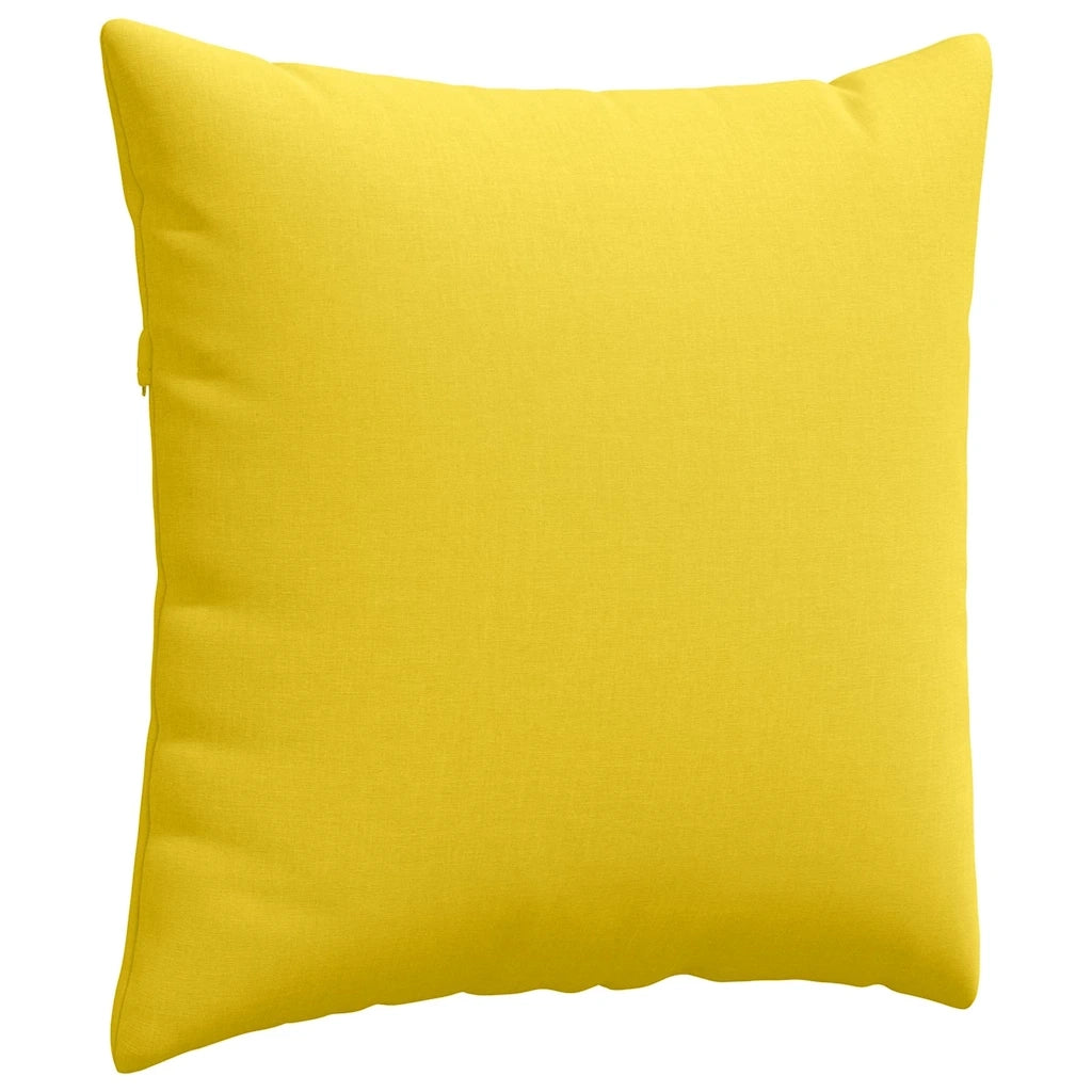Cuscini da Divano 2 pz-Set di 2 Cuscini per Sofa Giallo Chiaro 60 x 60 cm Tessuto