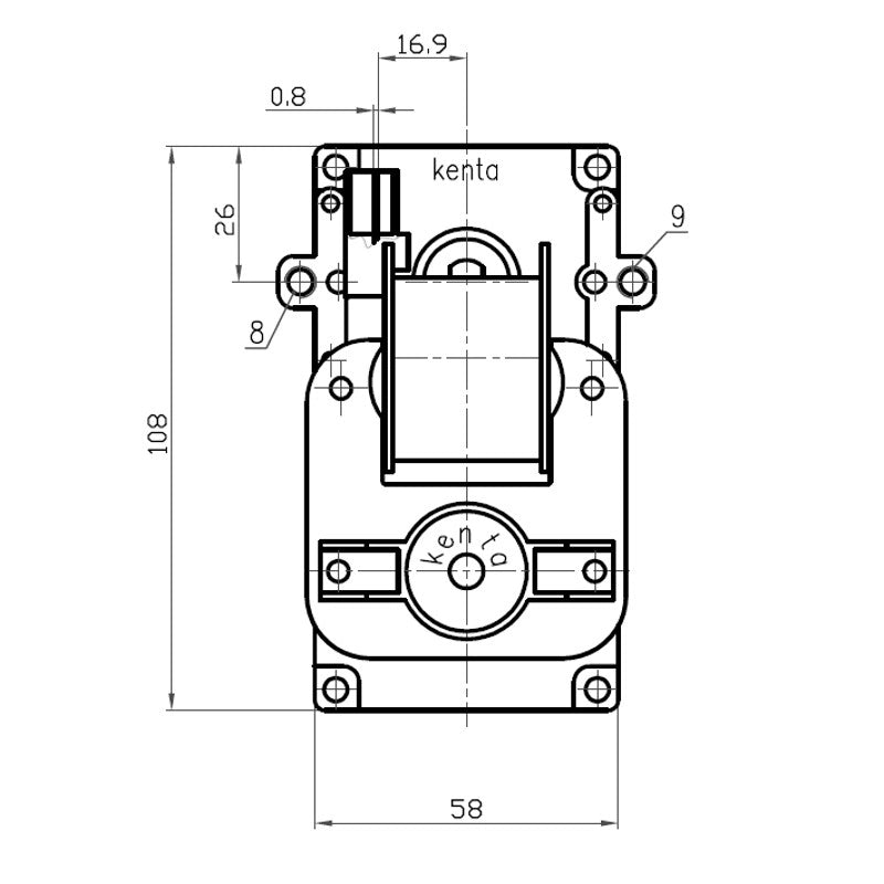 Ricambistufeapellet Motoriduttore per Stufa a Pellet KENTA K9117156 5 RPM Albero da 8,5mm Motore per carico Pellet