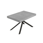Tavolo allungabile 90x140/400 cm Niketis cemento gambe antracite