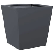Fioriera | Cassetta per fiori | Vaso da Giardino Antracite 40x40x40 cm in Acciaio