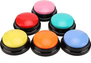 Set di 6 pulsanti di avvinimento per animali domestici, multifunzionale e portatile, pulsante di avvinimento da 30 secondi, adatto per gatti, cani e altri animali domestici. Batterie non incluse.