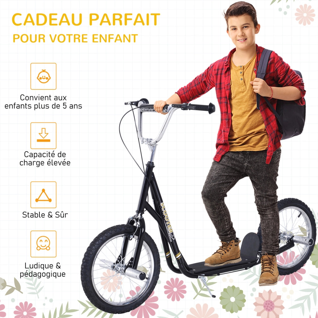 Pattinette Grandi Ruote Pneumatiche ¨C zephmum ¨C Nero Acero ?41cm