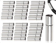 Esercizi di chiusura per cinghie di cinturino - 30 pezzi per creare bracciali e gioielli (2/25/3/4/5/6 mm argento)