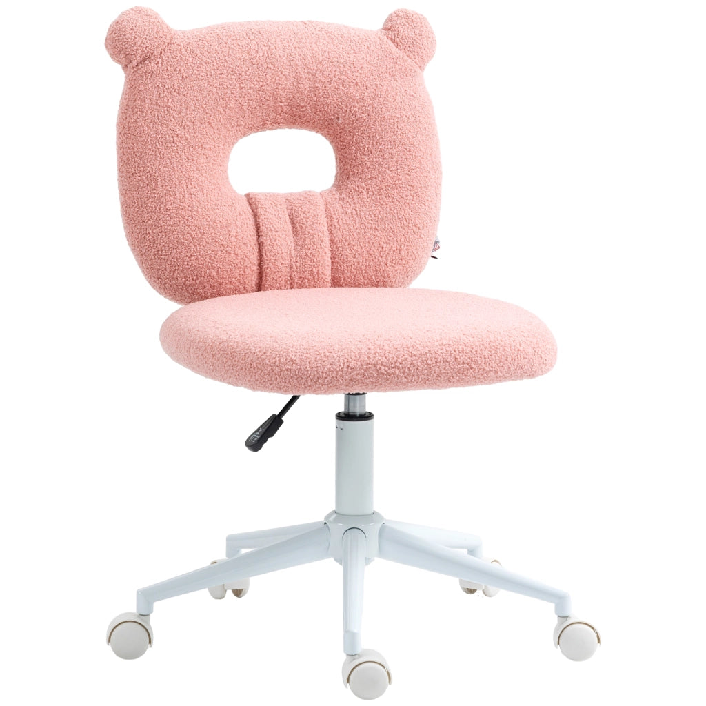 Sedia per bambini con schienale a forma di orso e seduta regolabile in altezza ¨C zephmum ¨C rosa