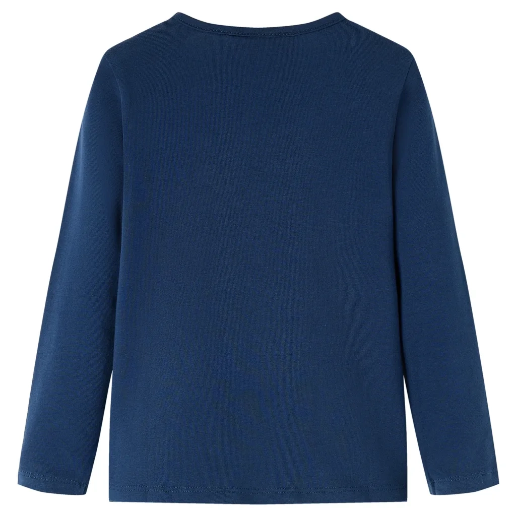 Maglietta da Bambino a Maniche Lunghe Blu Marino 92 13694