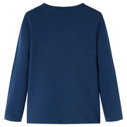 Maglietta da Bambino a Maniche Lunghe Blu Marino 92 13694