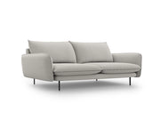 Cosmopolitan Design - Divano "Vienna" 4 posti in tessuto strutturato grigio chiaro 