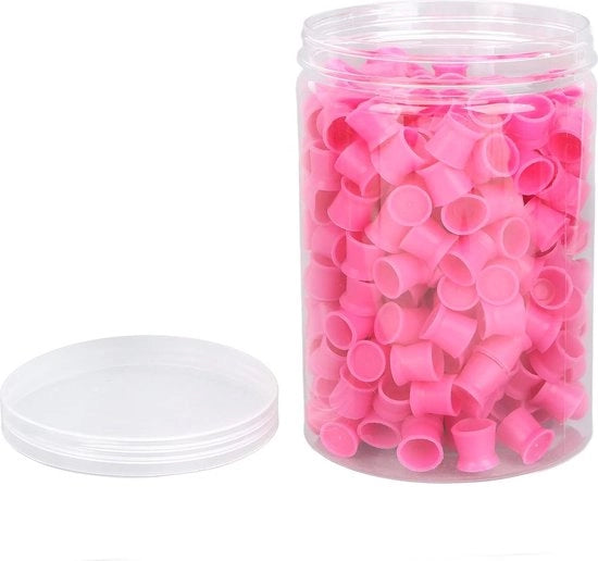 Inchiostro per Tattoo Capsule Silicone Misto 300 pezzi - Capsule Inchiostro 12 MM per Accessori Tattoo Colore Rosa 300 pezzi.