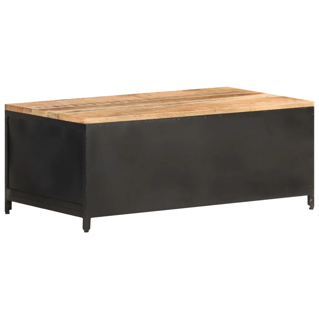 Tavolino da CaffÃ¨ 90x50x37 cm in Legno Massello di Mango Grezzo cod mxl 16291