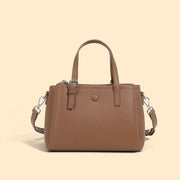 Borsa a tracolla da donna in vera pelle marrone