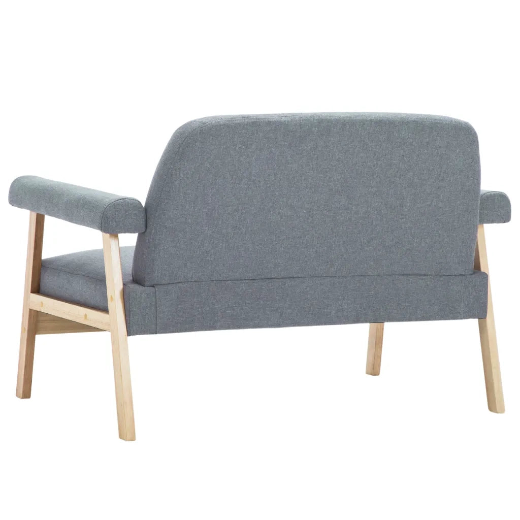 Divano a 2 Posti-Sofa 2 Posti in Tessuto Grigio Chiaro 224291