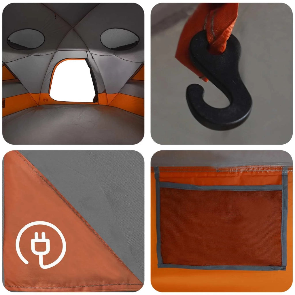 Tenda a cupola con tetto rimovibile Grigio e arancione