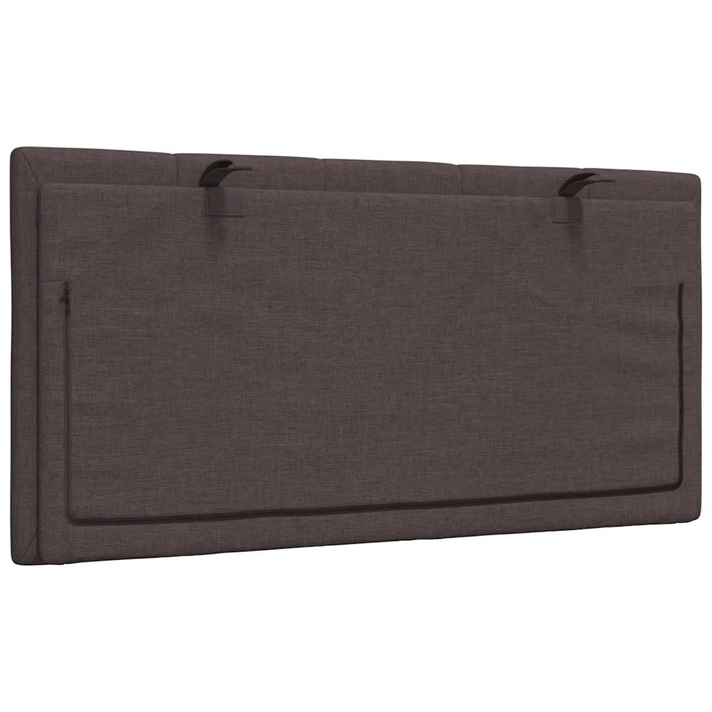 Cuscino Testiera-Cuscino per Testiera Hanko Marrone Scuro 100 cm in Tessuto