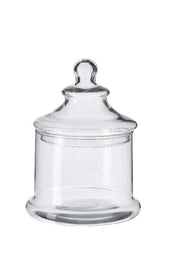Scatola Potiche Barattolo da Cucina in Vetro con Coperchio 17 x 27 cm