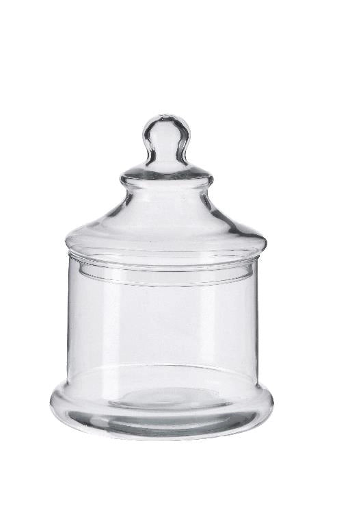 Scatola Potiche Barattolo da Cucina in Vetro con Coperchio 17 x 27 cm