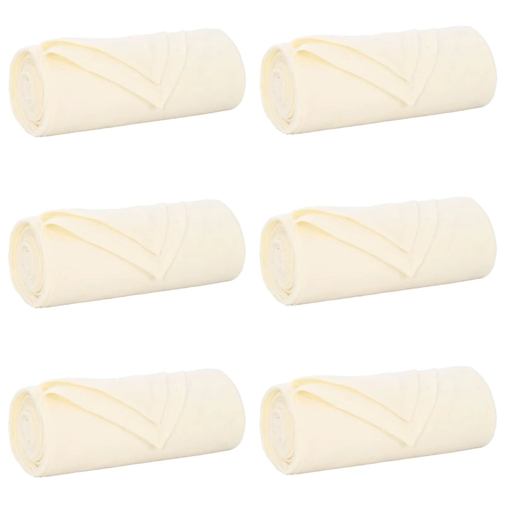 Coperte da Pile 6 pz Crema 270 x 240 cm Panno