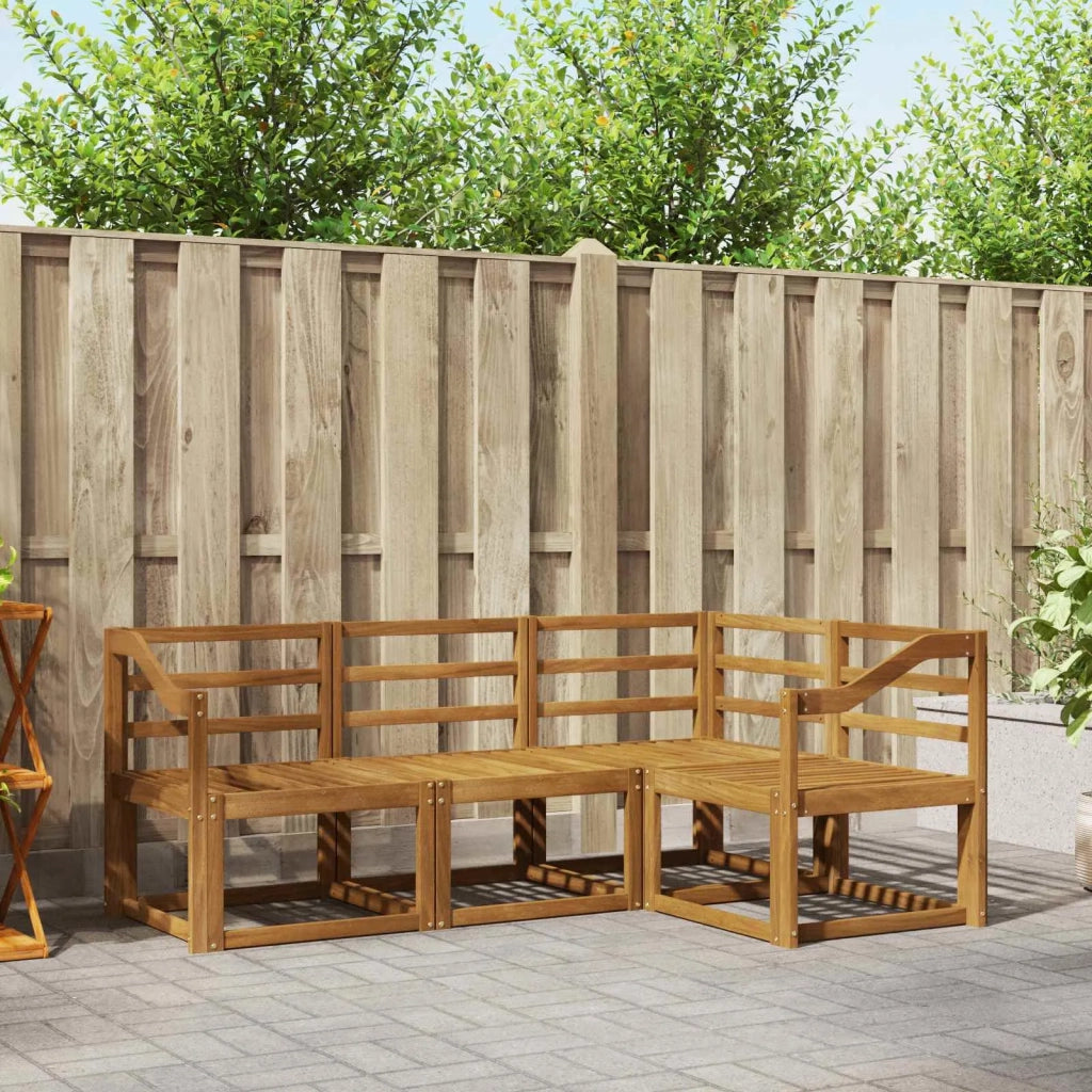 Set di divani da esterno 4 pcs Naturale
