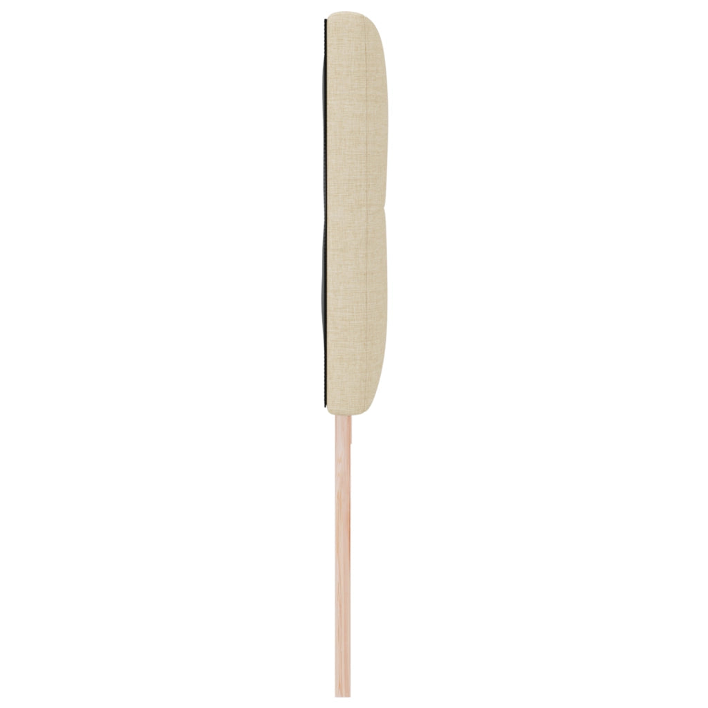 Testiera  con bottoni imbottiti crema 200 cm in tessuto