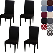 Hoeze per sedile elastici - set da 4 pezzi - universale - rimovibili - lavabili - copricuscini per sedili duraturi - adatti per uso domestico - hotel - ristoranti - feste - banchetti e decorazione della cucina.