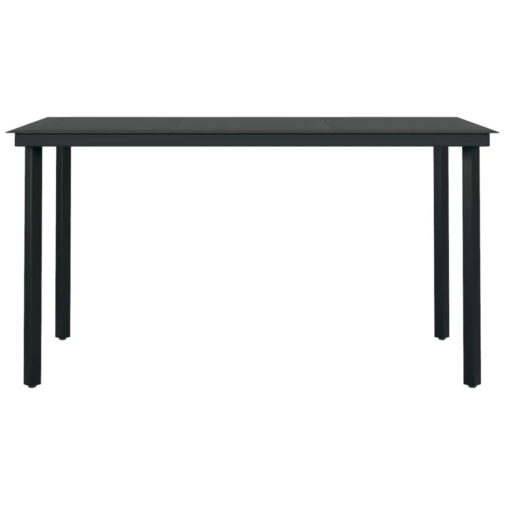 Set da pranzo da giardino 5 pezzi con cuscini resina intrecciata e vetro 02_0014848